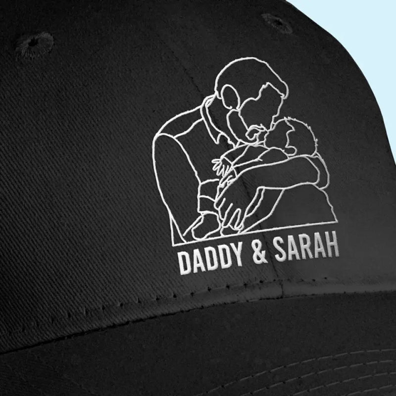 Custom Name Father Daughter Gifts - Personalized Embroidered Cap
