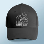 Custom Name Father Daughter Gifts - Personalized Embroidered Cap