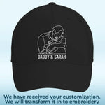 Custom Name Father Daughter Gifts - Personalized Embroidered Cap
