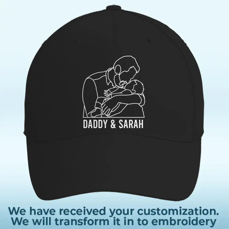 Custom Name Father Daughter Gifts - Personalized Embroidered Cap