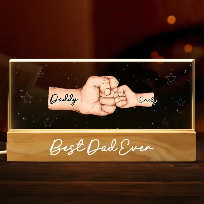 Custom Name Best Dad Gifts for Father - Personalized Acrylic Letters Night Light