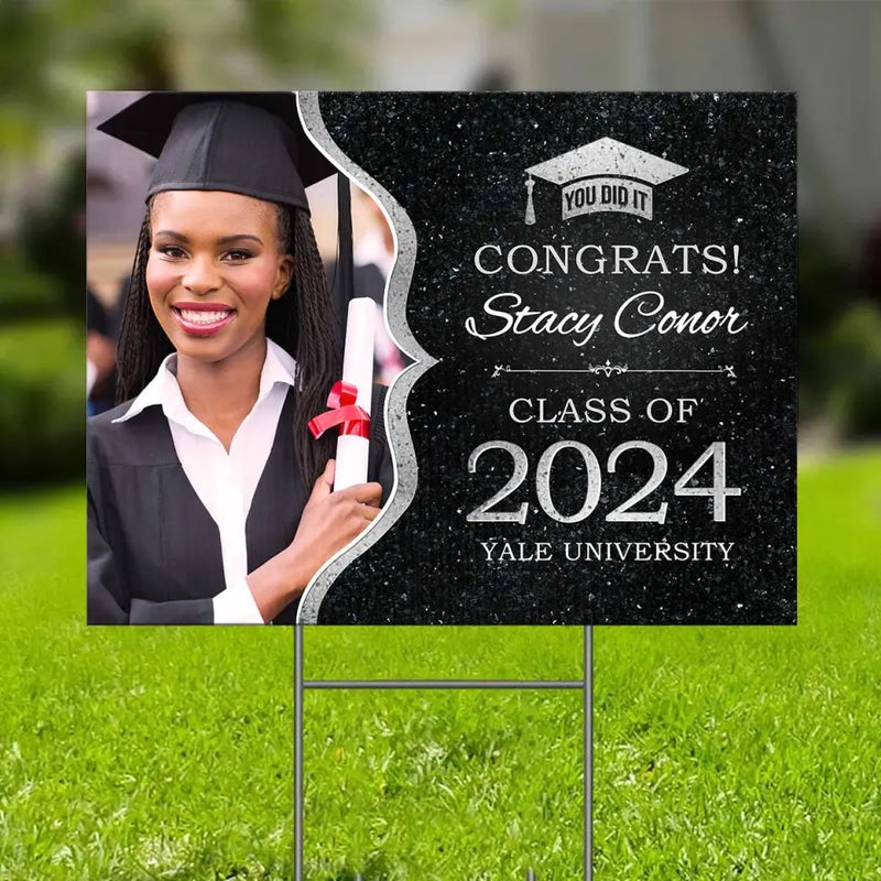Custom Photo Graduation Gifts for Graduates - Personalized Yard Sign