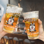 Custom Name Funny Dog Gifts for Dog Lovers - Personalized Beer Glass