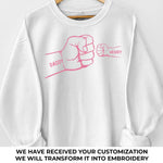 Custom Name Daddy Fist Bump Gifts - Personalized Embroidered Sweatshirt