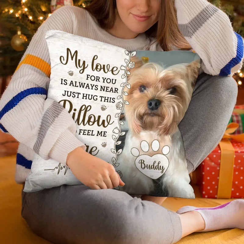 Custom Pet Photo Memorial Gifts for Dog Lovers - Personalized Pillow