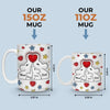 The Heart Of A Home - Family Personalized Custom 3D Inflated Effect Printed Mug - Gift For Family Members
