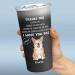 Custom Name Dog Dad Gifts - Personalized Aluminum Changing Color Cup