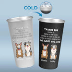 Custom Name Dog Dad Gifts - Personalized Aluminum Changing Color Cup