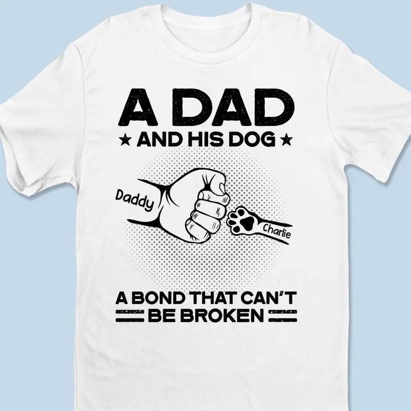 Custom Name Dad and Dog Gifts - Personalized Apparel