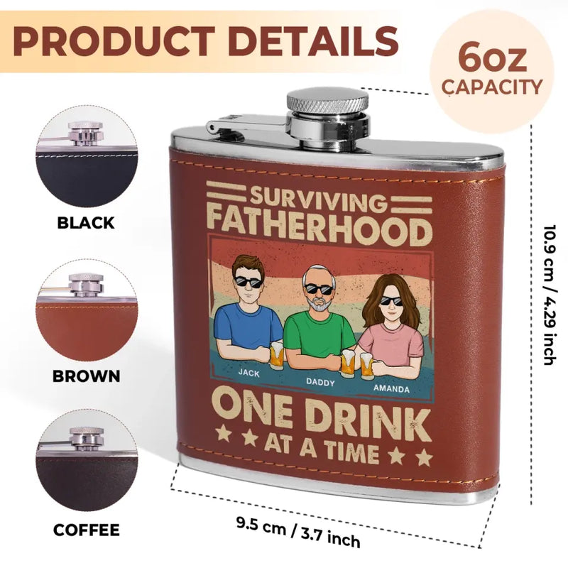 From The Reasons You Drink, Dad - Family Personalized Custom Hip Flask - Father's Day, Gift For Dad, Grandpa