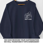 Custom Photo Father Daughter Gifts - Personalized Embroidered Sweatshirt
