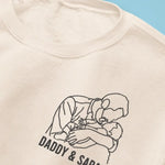 Custom Photo Father Daughter Gifts - Personalized Embroidered Sweatshirt
