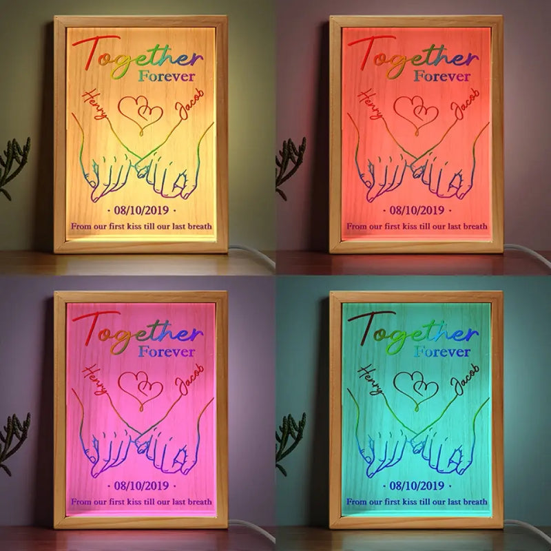 Love Is Not About Possession, Love Is About Appreciation - Couple Personalized Custom Frame Light Box - Gift For Husband Wife, Anniversary, LGBTQ+