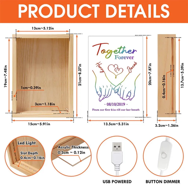 Love Is Not About Possession, Love Is About Appreciation - Couple Personalized Custom Frame Light Box - Gift For Husband Wife, Anniversary, LGBTQ+