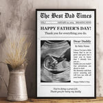 Custom Baby Ultrasound Father's Day Gifts for Dad - Personalized Poster