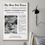 Custom Baby Ultrasound Father's Day Gifts for Dad - Personalized Poster