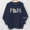 Custom Photo Thanks To Him, I Could See A Future - Family Personalized Custom Full Embroidered Sweatshirt - Father's Day, Gift For Dad