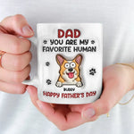 Custom Name Dog Dad Father's Day Gifts - Personalized Mugs