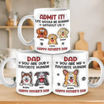 Custom Name Dog Dad Father's Day Gifts - Personalized Mugs