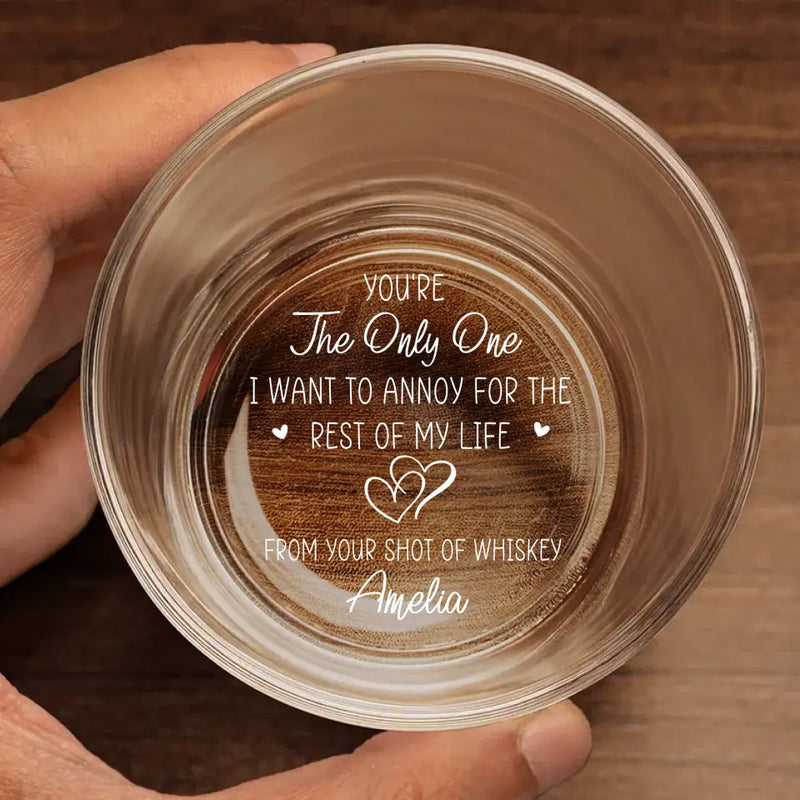 I'm Yours No Returns Or Refunds - Couple Personalized Custom Whiskey Glass - Gift For Husband Wife, Anniversary