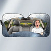 Custom Photo Four Wheels, One Family Bond - Family Personalized Custom Auto Windshield Sunshade, Car Window Protector - Gift For Family Members