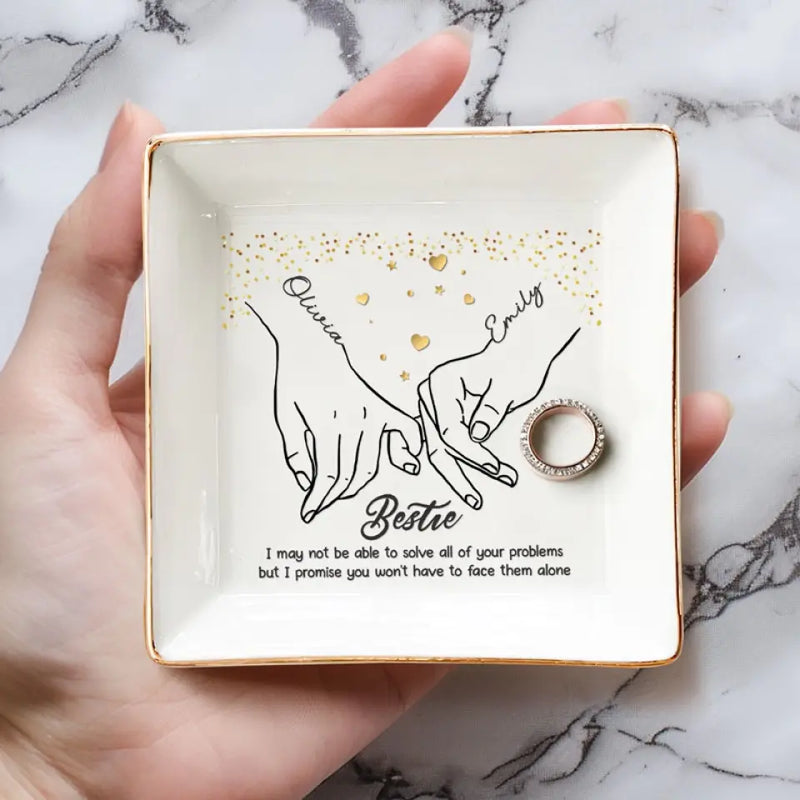 Custom Name Best Friend Gifts - Personalized Jewelry Dish