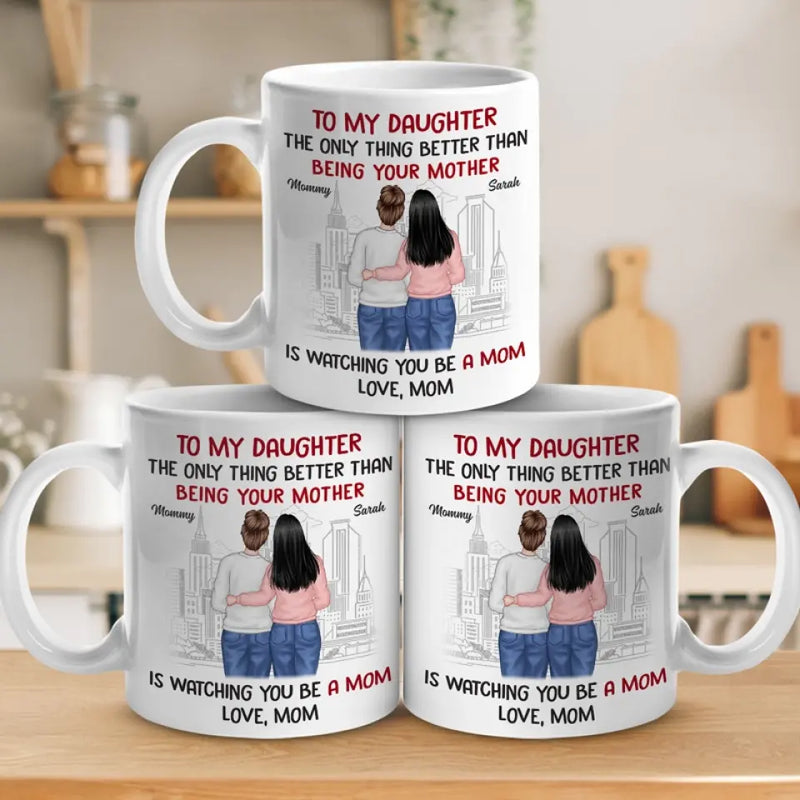 Custom Name Mother Daughter Gifts for Moms - Personalized Mugs