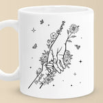 Custom Name Family Flower Gifts - Personalized Mugs