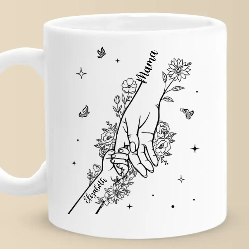 Custom Name Family Flower Gifts - Personalized Mugs