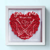 Never Above You, Never Below You. Always Beside You - Couple Personalized Custom Flower Shadow Box - Gift For Husband Wife, Anniversary