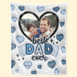 Custom Photo Best Dad Gifts for Fathers - Personalized Blanket