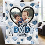 Custom Photo Best Dad Gifts for Fathers - Personalized Blanket