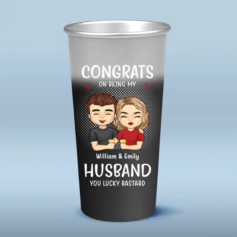 Custom Name Funny Husband Gift - Personalized Aluminum Changing Color Cup