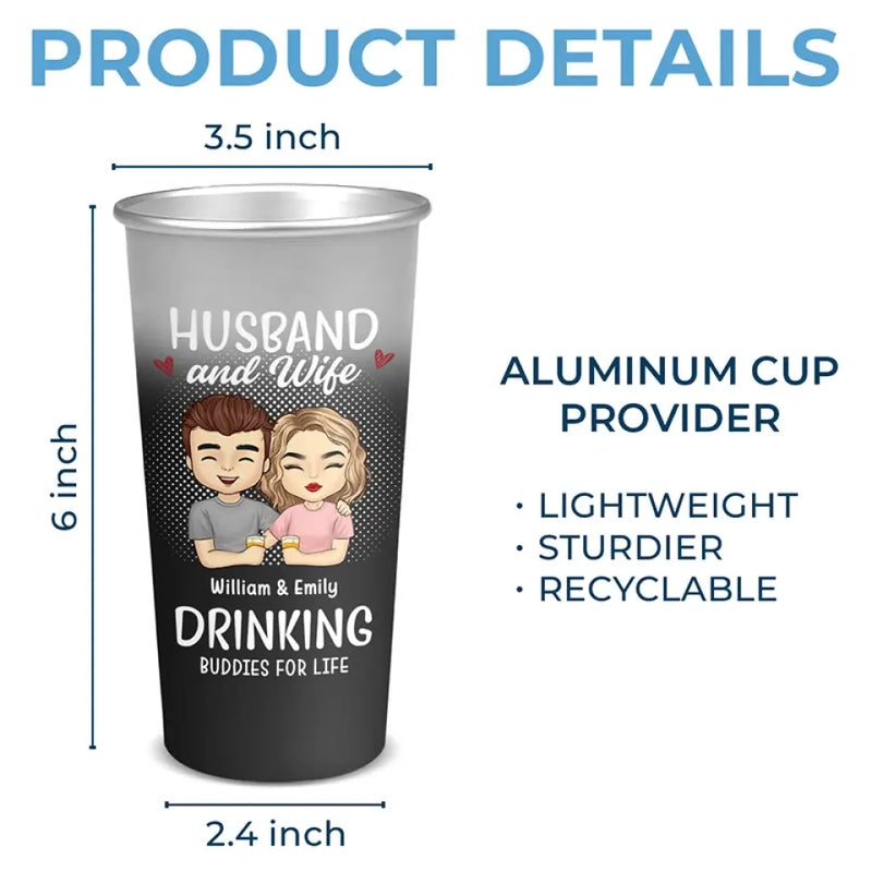 Custom Name Funny Husband Gift - Personalized Aluminum Changing Color Cup