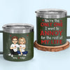 You Will Always Be My Forever - Couple Personalized Custom 14oz Stainless Steel Tumbler With Handle - Gift For Husband Wife, Anniversary