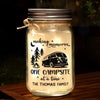 Home Is Where You Park It - Camping Personalized Custom Mason Jar Light - Gift For Couple, Husband Wife, Camping Lovers
