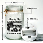 Custom Name RV Couple Gifts - Personalized Mason Jar Light