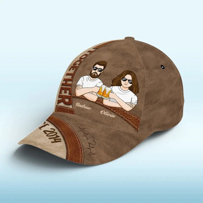 Home Is Wherever I'm With You - Couple Personalized Custom Hat, All Over Print Classic Cap - Gift For Husband Wife, Anniversary