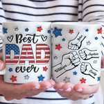 Custom Name Best Dad Fist Bump Gifts - Personalized Mugs