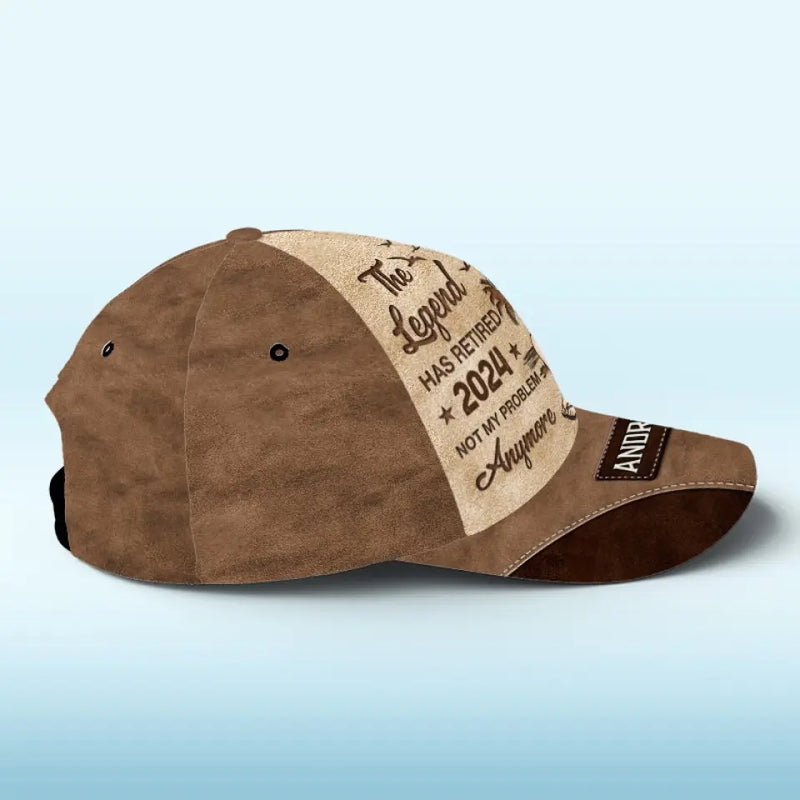 The Legend Has Retired - Personalized Custom Hat, All Over Print Classic Cap - Appreciation, Retirement Gift For Coworkers, Work Friends, Colleagues