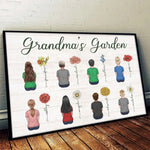 Custom Name Grandma's Garden Family Decor - Personalized Poster