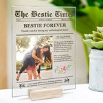 Custom Photo Best Friend Gifts for Women - Personalized Acrylic Plaque