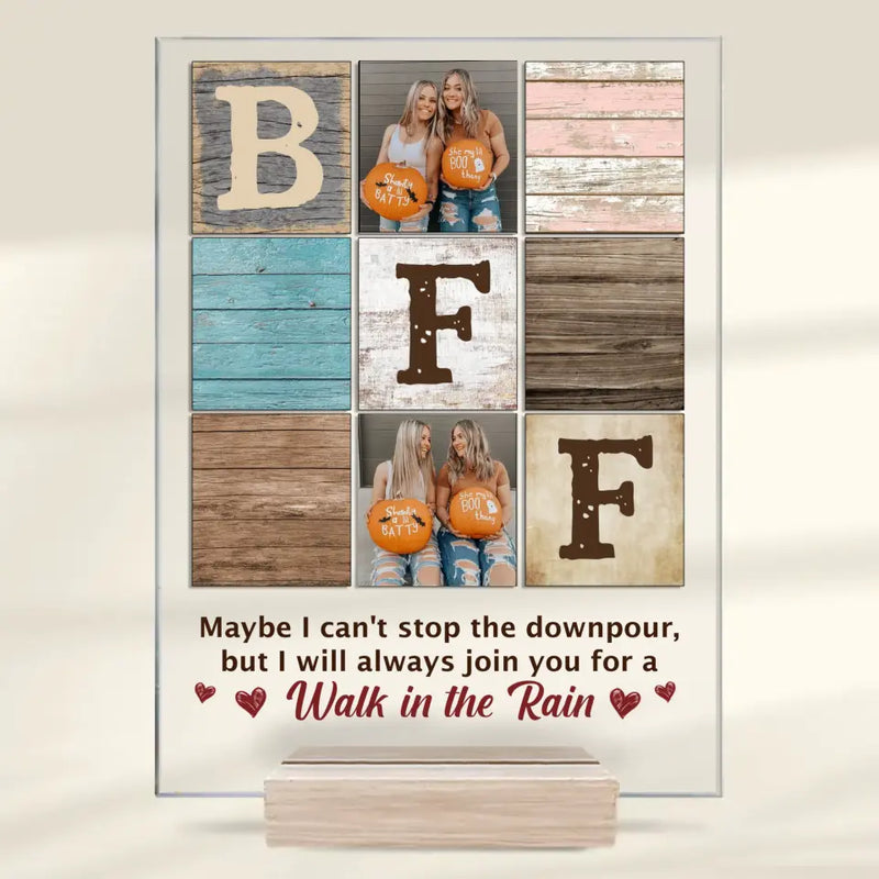 Custom Photo Our Friendship Is Endless - Bestie Personalized Custom Rectangle Shaped Acrylic Plaque - Gift For Best Friends, BFF, Sisters