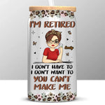 Custom Name Funny Retirement Gifts for Women - Personalized Glass Cup