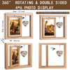 It's Hard To Say Goodbye To You - Memorial Personalized Custom Rotating Wooden Picture Frame - Sympathy Gift For Pet Owners, Pet Lovers