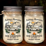 Custom Name Camping Family Gifts - Personalized Mason Jar Light