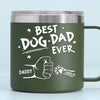 To The Most Pawsome Dad I Know - Dog & Cat Personalized Custom 14oz Stainless Steel Tumbler With Handle - Gift For Pet Owners, Pet Lovers