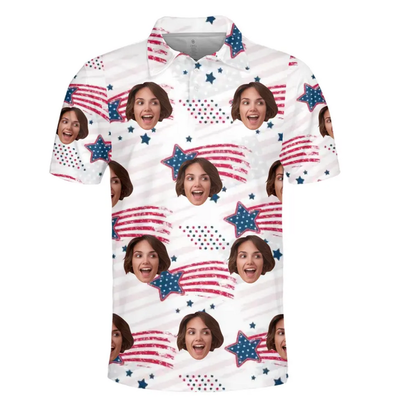 Custom Photo I Live For Summer - Family Personalized Custom All Over Print Polo Shirt - Summer Vacation Gift, Gift For Family Members