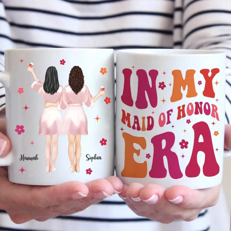 Thank You For Standing By My Side Today And Always - Bestie Personalized Custom Mug - Wedding Gift, Bridesmaid Gift For Best Friends, BFF, Sisters