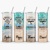 Memories Made Together On The Beach Last Forever - Family Personalized Custom Skinny Tumbler - Summer Vacation Gift, Birthday Pool Party Gift For Family Members